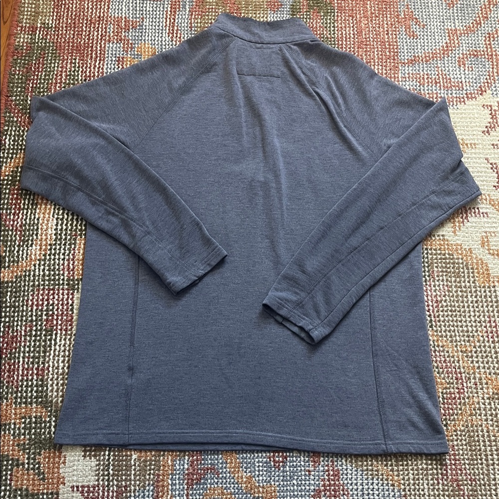 Free Fly Performance Quarter Zip Pullover Gray/Blue Size M - Picture 8 of 8